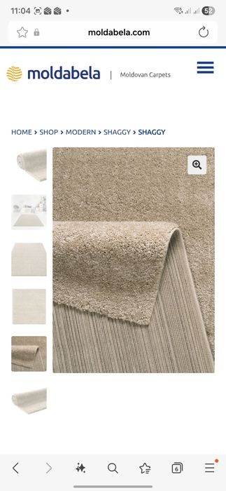 Covor Moldabela Shaggy gri-bej melanj 200/300 cm