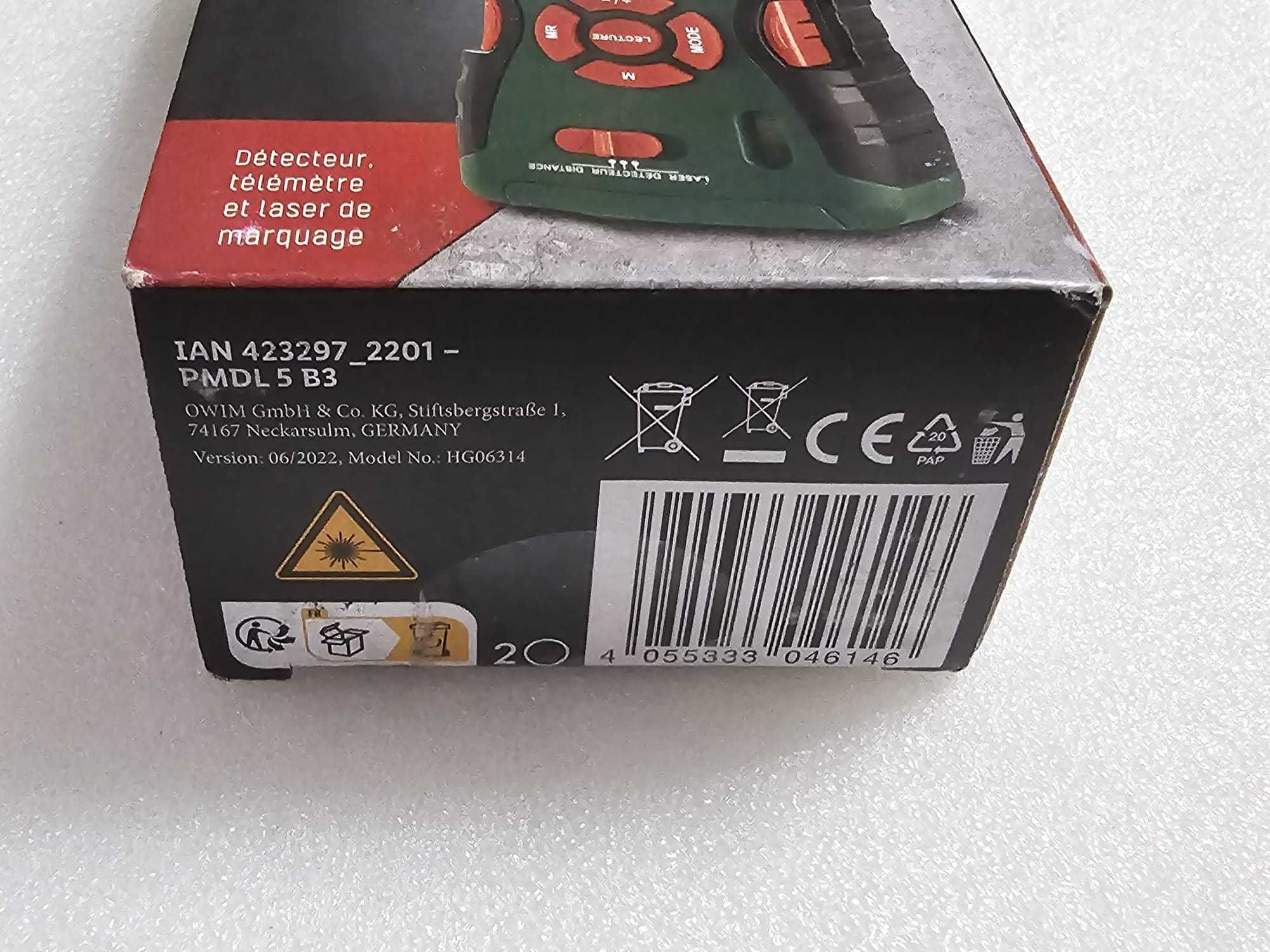 Detector multifunctional Parkside 5 în 1, ruleta laser 10m - poze