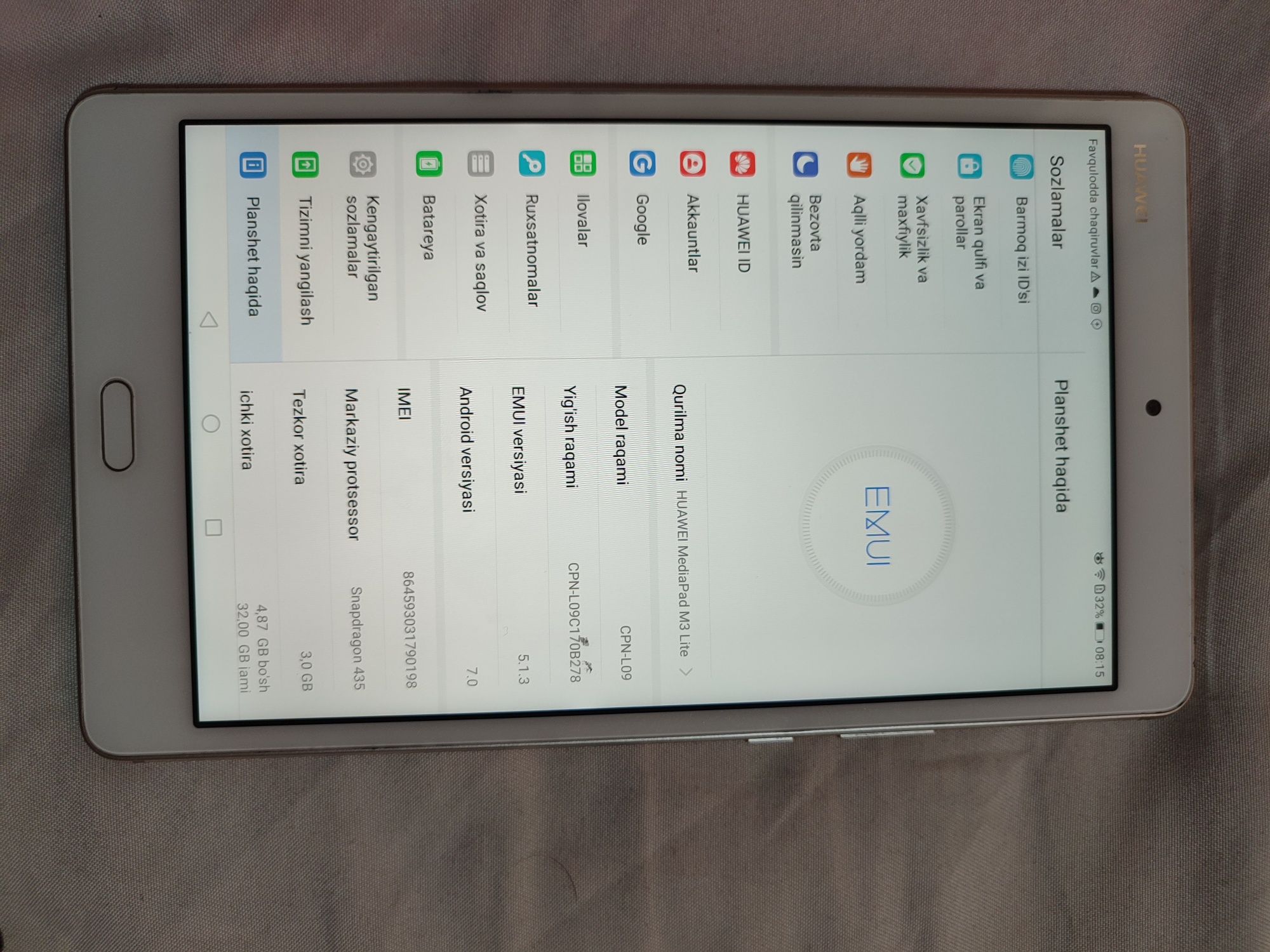 Huawei planshet Mediapad m3 Life