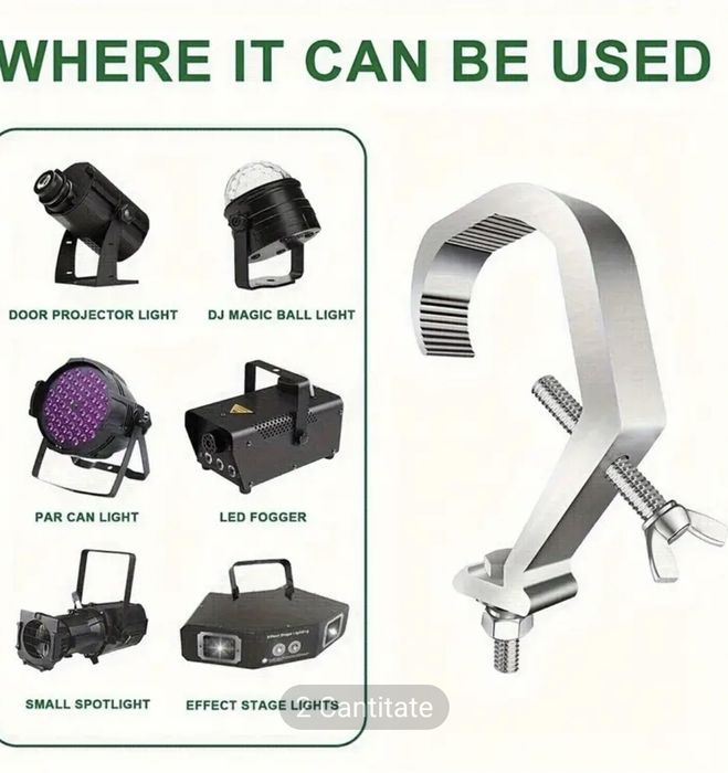 Cârlig din Aluminiu pentru Lumină de Scenă