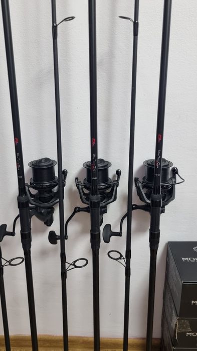 SET 3 Lansete FL Ultra Team 3.90m 3.75lbs 2seg + 3 Mulinete PRO FL MT
