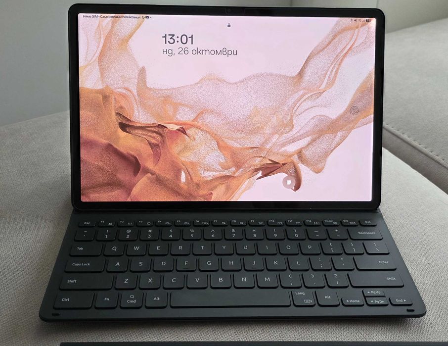 Samsung Galaxy Tab S8+ Keyboard cover + Bookcover