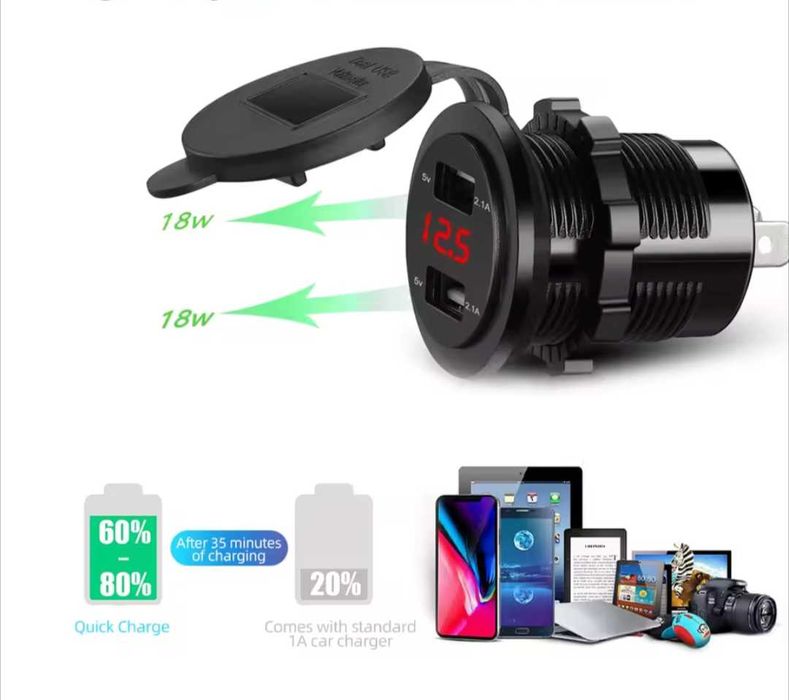 Километраж / скоростомер + USB универсално зарядно