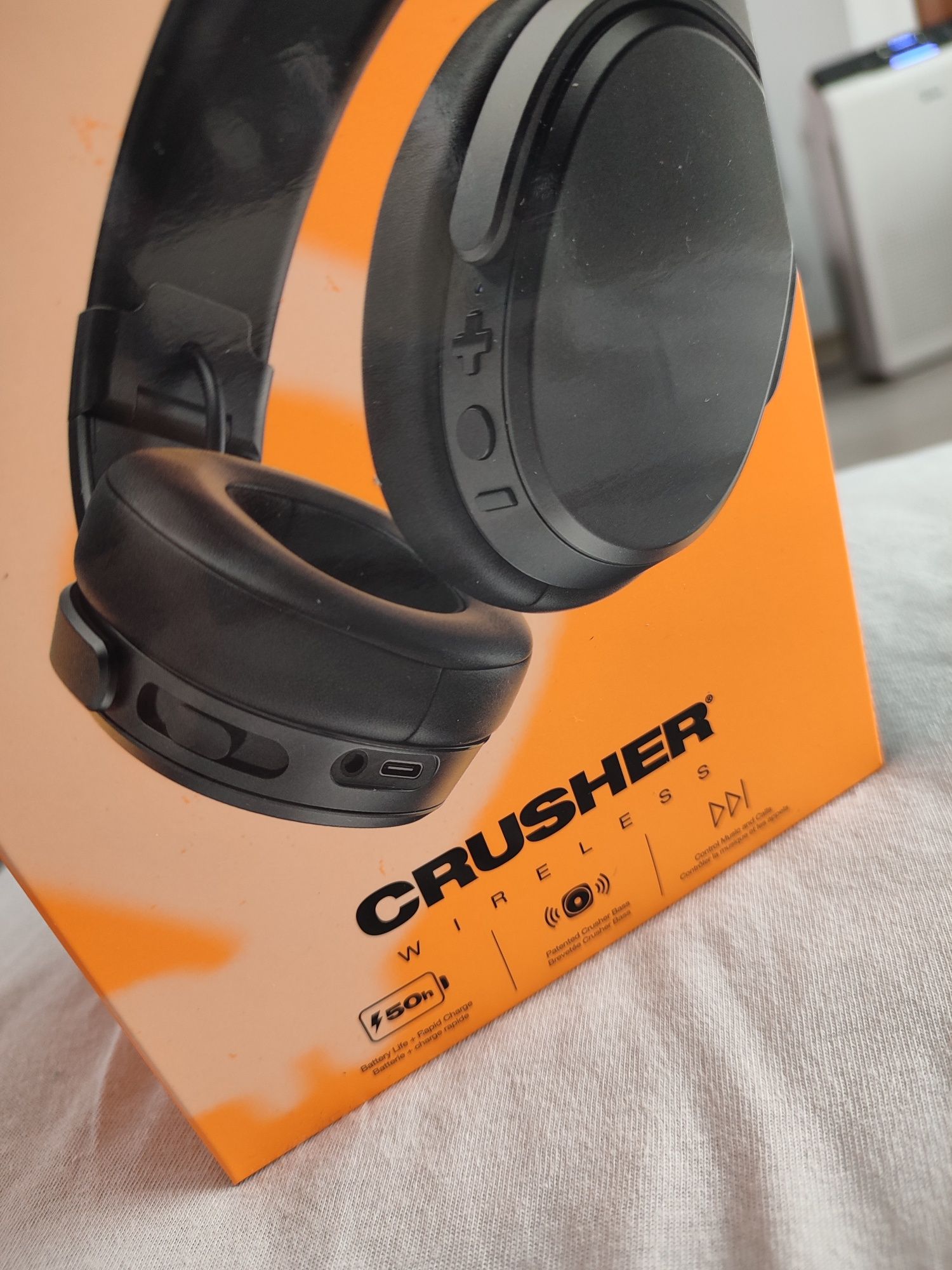 Нови Безжични слушалки с микрофон Skullcandy - Crusher Wireless, черни