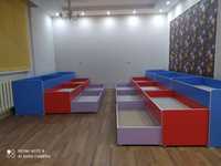 Кровать 3-ярустная, трехярустная кровать, мебель для детского садика