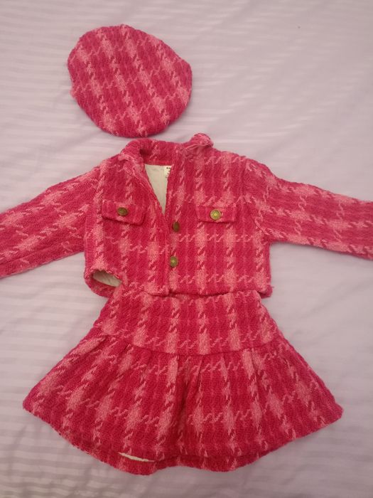 Детски комплект в цикламено розаво