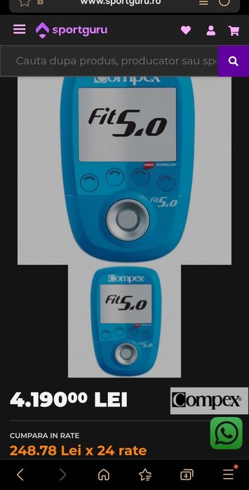 Compex Fit 5.0 electrostimulator muscular   /  aparat tonifiere