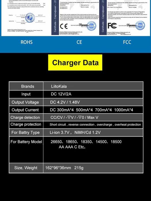 Incarcator LiitoKala Lii-600 18650,AA,AAA,Repara+Tester, Lii-500