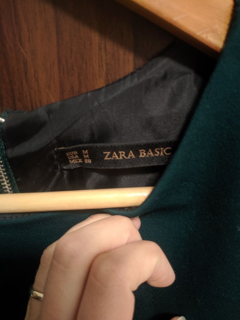 Rochie Zara Basic M, dar merge mai degrabă S/XS, turcoaz inchis