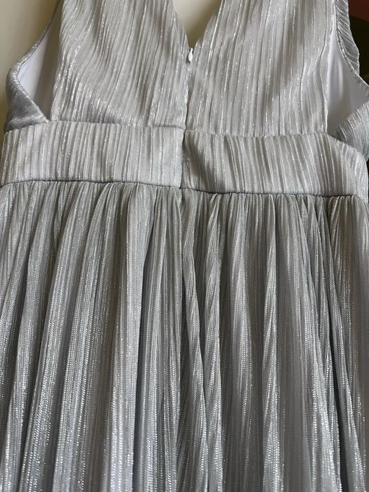 Rochie argintie lunga XS