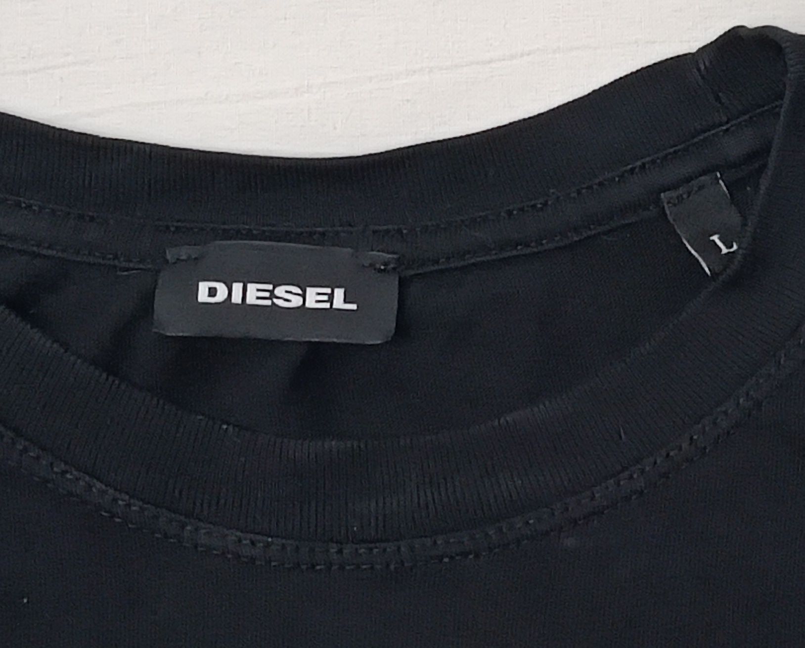 Diesel T-Shirt оригинална тениска L памучна черна фланелка