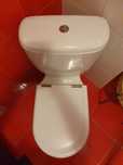 Vas Wc pe pardoseala Sanindusa, rezervor aparent si capac inclus