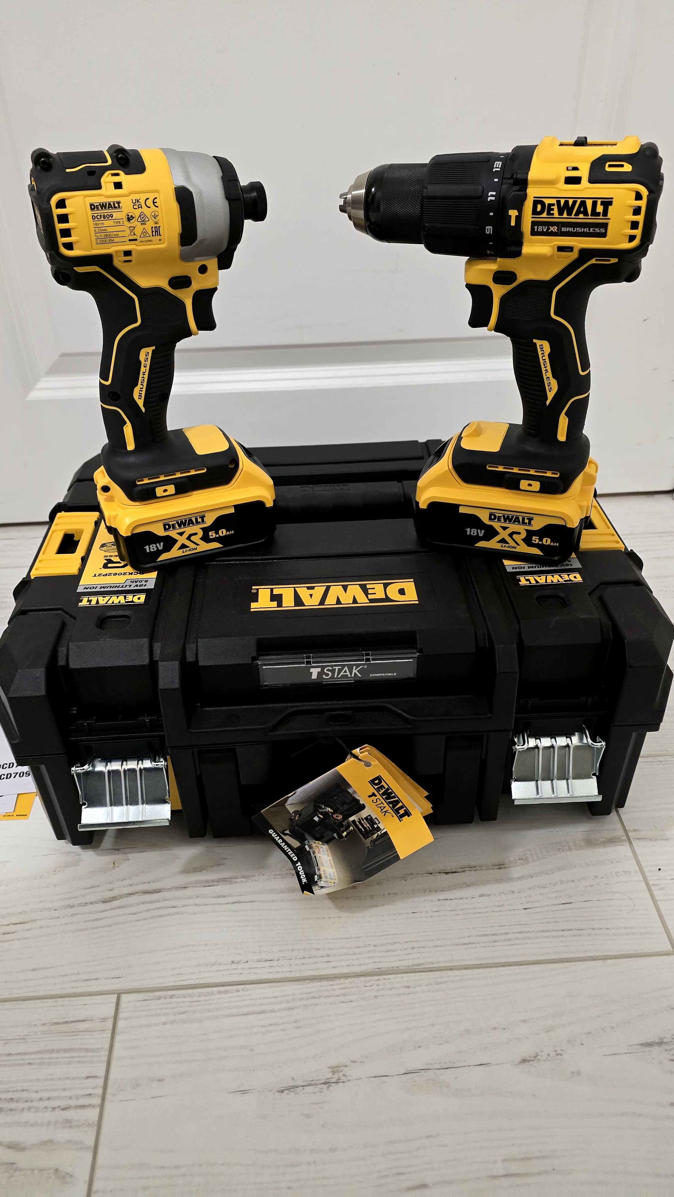 Комплект Акумулаторен винтоверт DeWALT DCD709 и импакт DeWALT DCF809