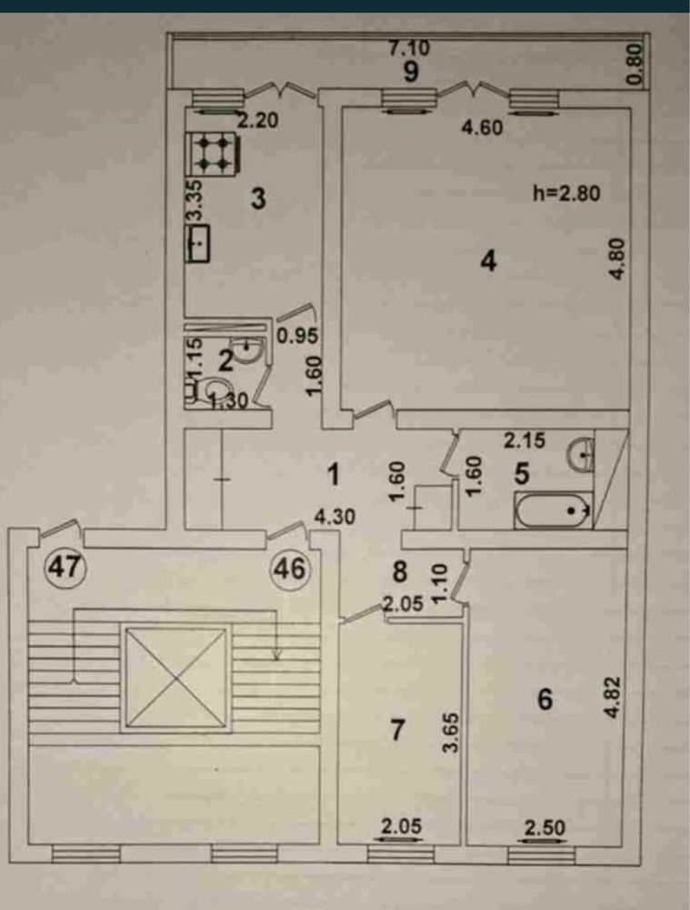 Продаётс квартира 3/6/9 Алгоритм 31, Ахмад кафе