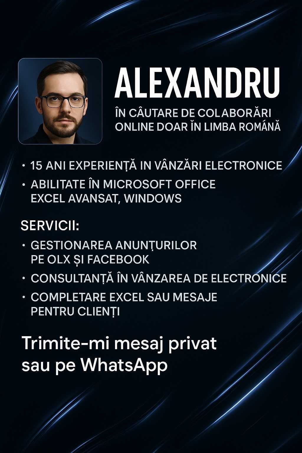 Servicii online în limba română – anunțuri, redactare, Excel