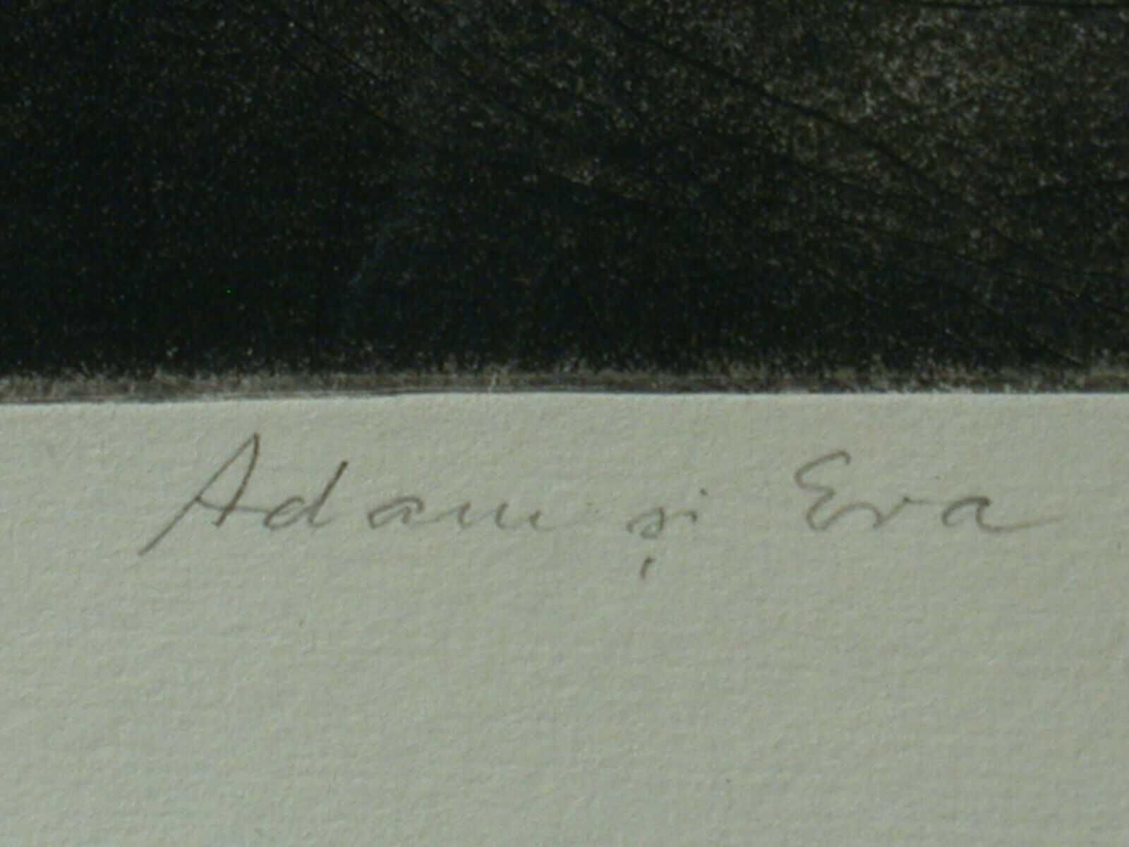 Puia Hortensia Masichievici Mişu: "Adam si Eva", acvaforte 1982, 6/50