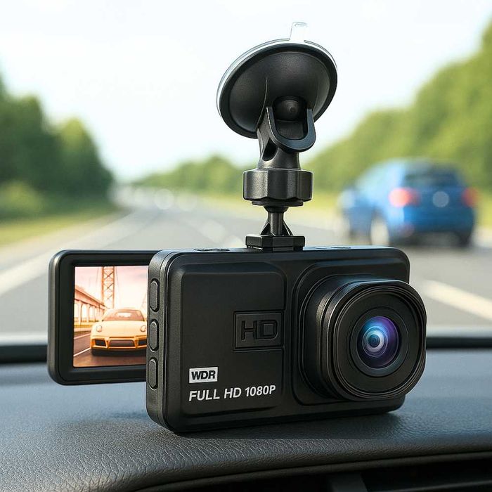 Camera Auto DVR Full HD 1080P cu Ecran 2.4", Unghi Larg, Inregistrare