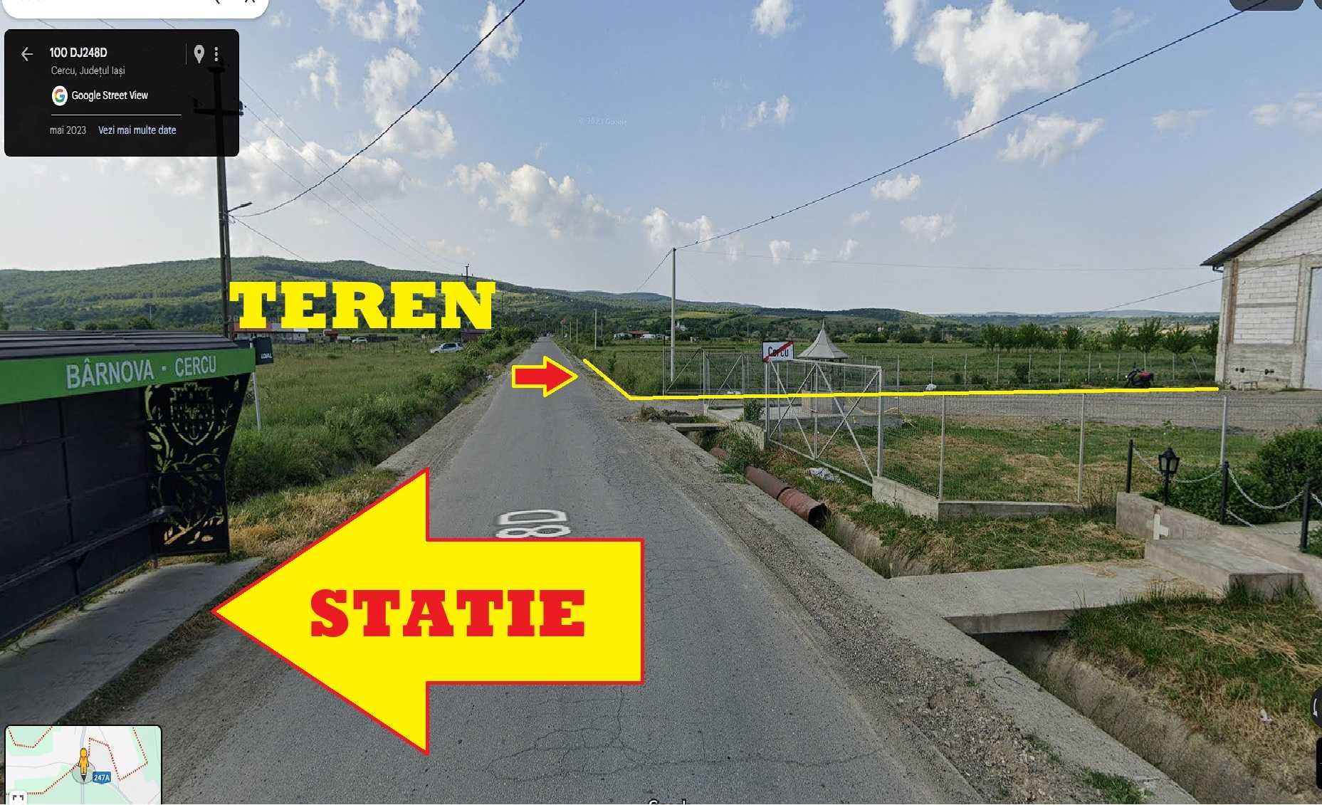 Bucium, 6 km de la Hanul 3 Sarmale, 1800 mp,ideal pentru hala