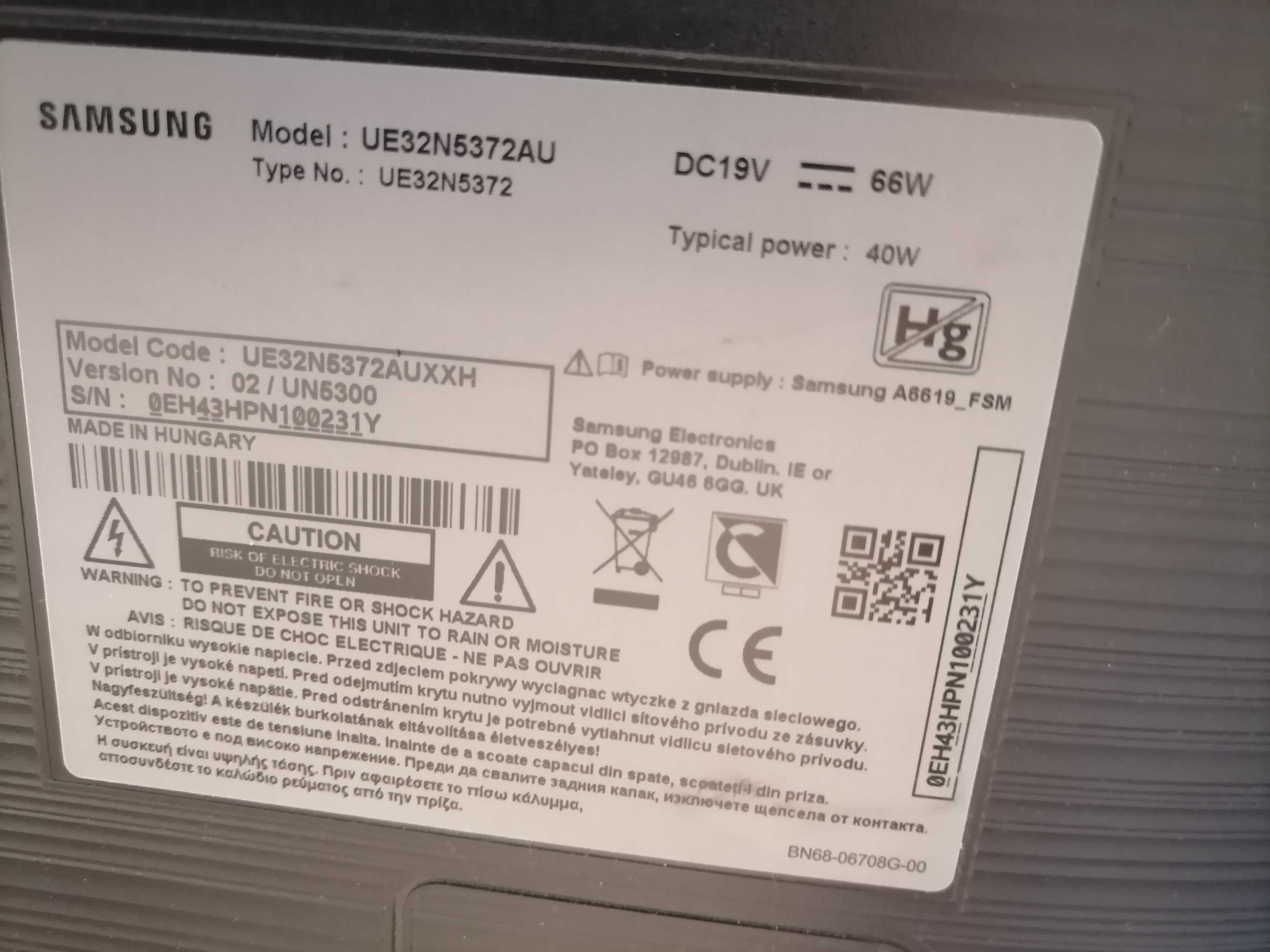 Samsung 32"UE32N5372AU за части