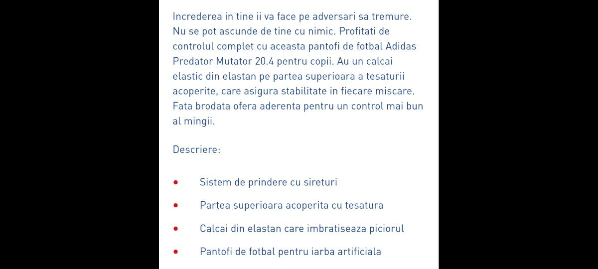 ADIDAS Predator Mutator marimea 33