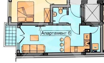 Едностаен  апартамент Христо Смирненски 711-22171