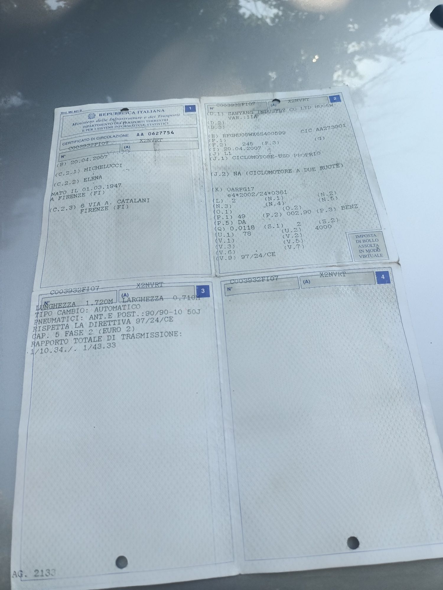 Vand Scuter SYM 50c