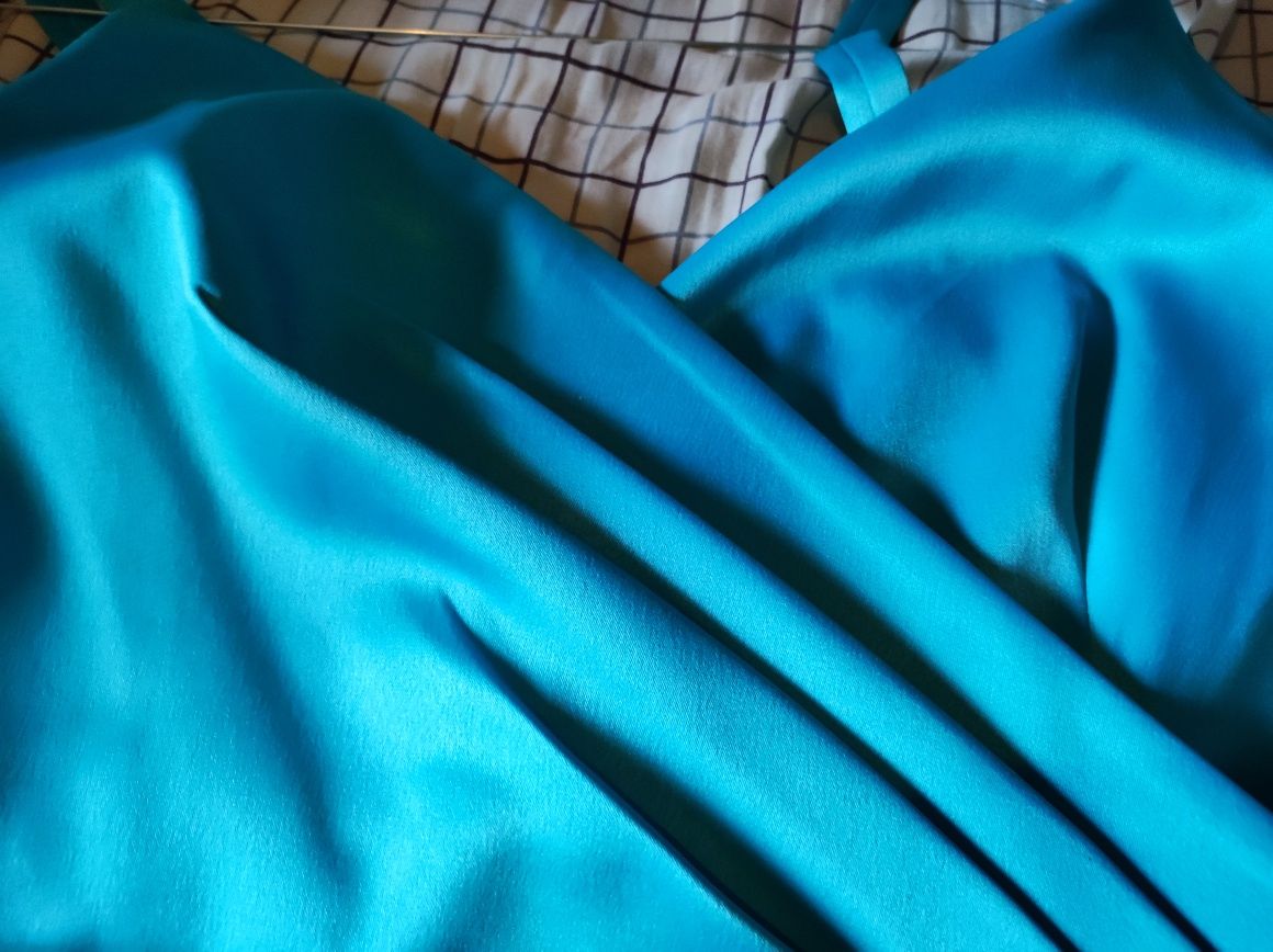 Rochie ocazie, midi, material fin lucios