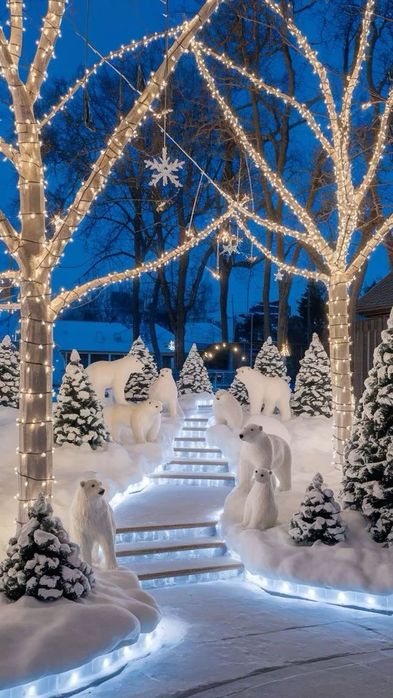 Новогоднее оформление зданий и фасадов