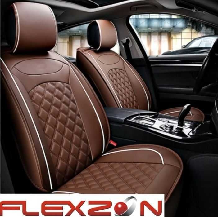 1+1 Универсална луксозна кожена тапицерия калъфи за предни седалки