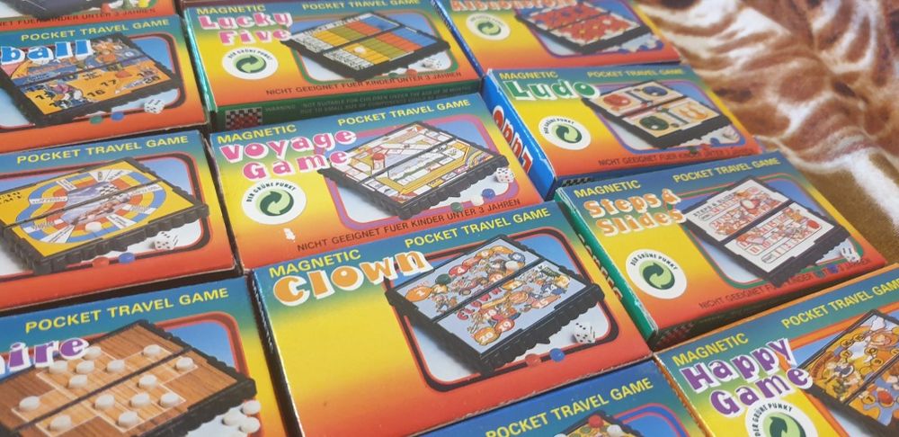 Vintage-Colectie de mini jocuri Pocket travel