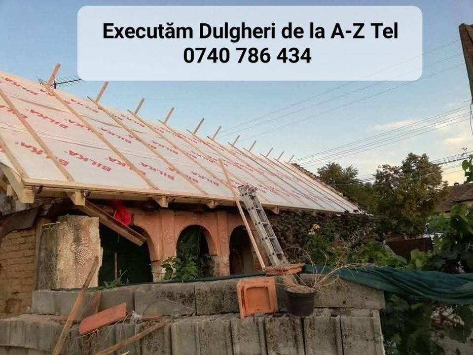 Reparații acoperișuri/Executări Dulgheri/Hidroizolații