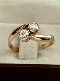 Inel antic aur cu diamante 0.55ct