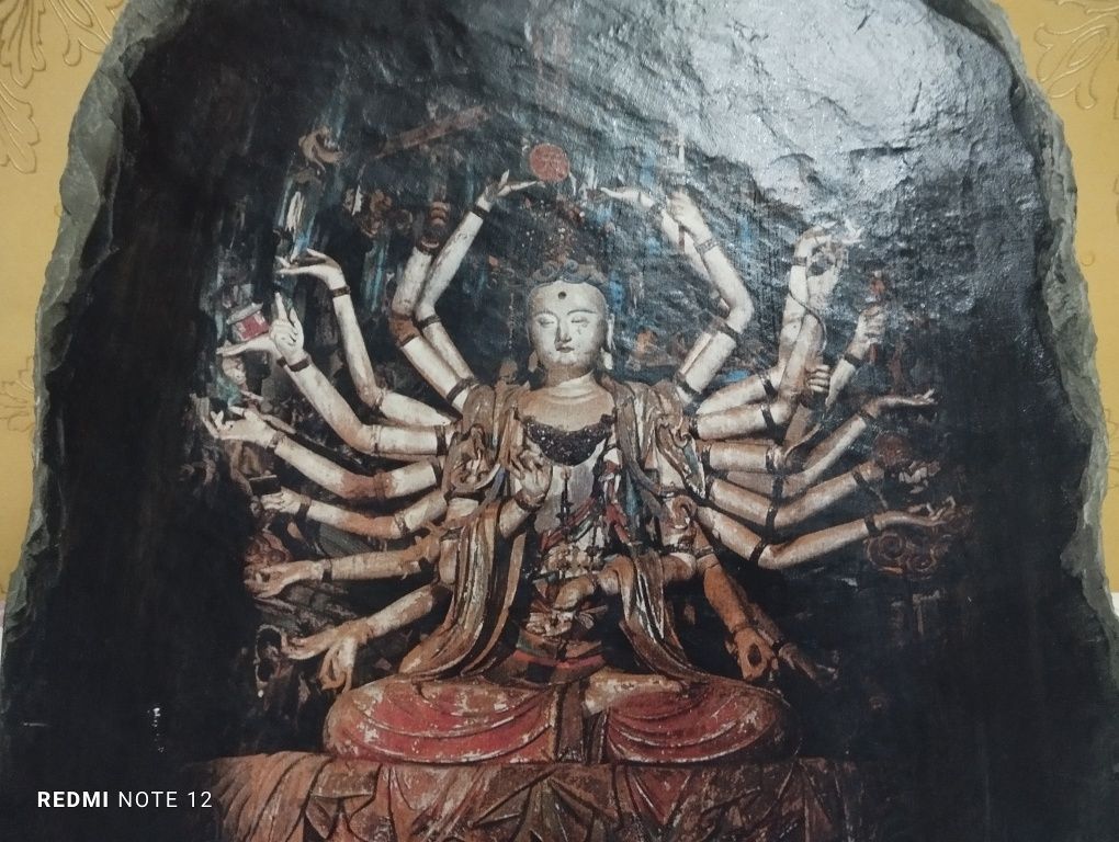Картина индийского бога  на мраморе