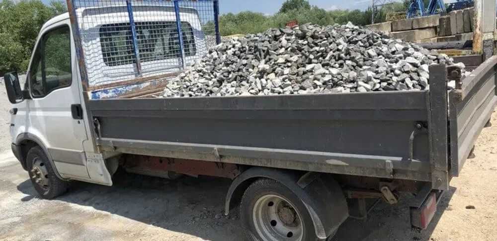 Calcar griblura asfalt balastru nisip pamant umplutura granit beton B.