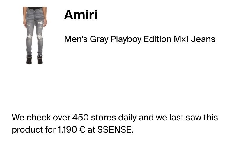 Amiri MX1 Playboy Grey Blugi (30/31)