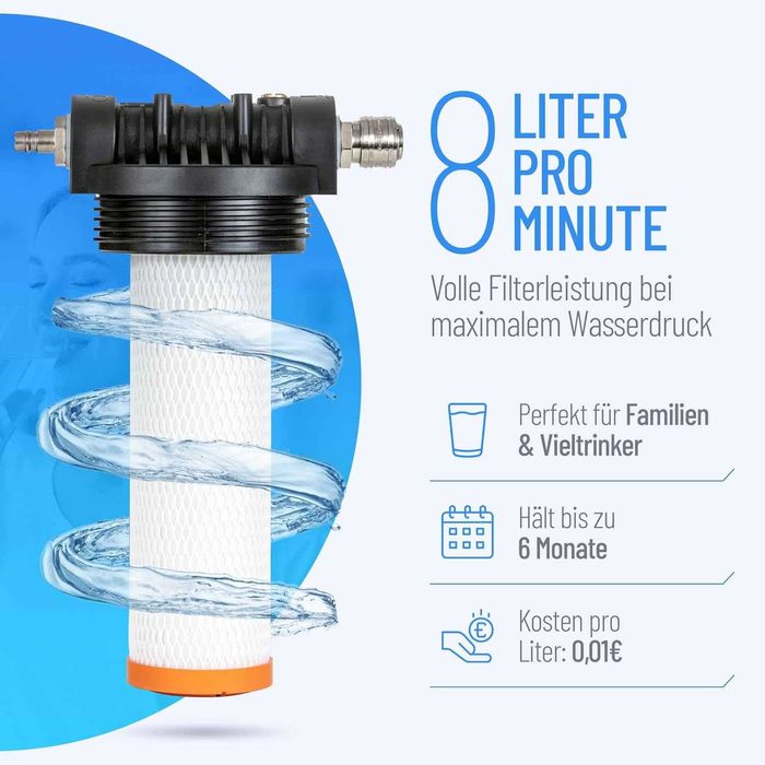 Filtru apa Sanquell sub chiuveta 8 litri pe minut Made in Germany