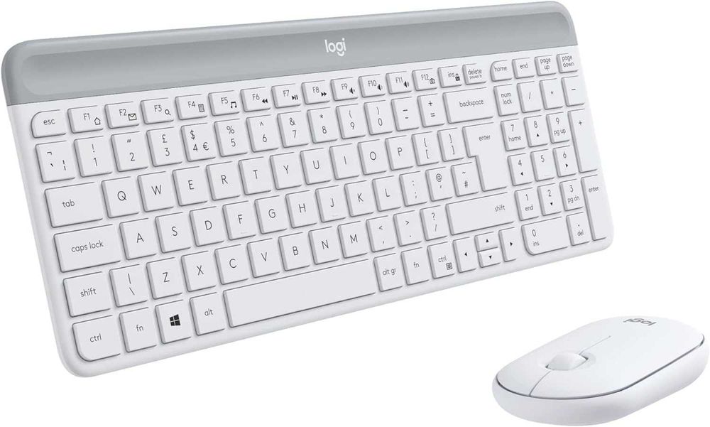 Нов Безжичен Комплект Клавиатура с Тихи Бутони и Мишка Logitech MK470
