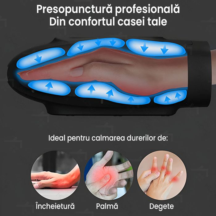 Aparat masaj maini wireless, presopunctura, cu acumulator
