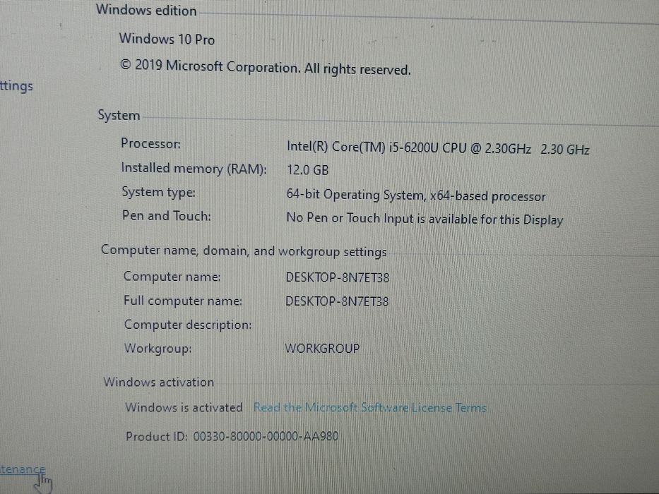 Laptop Medion E6422 - i5-6200u/ 12Gb ddr4/ 128gb + 500gb/ Baterie OK