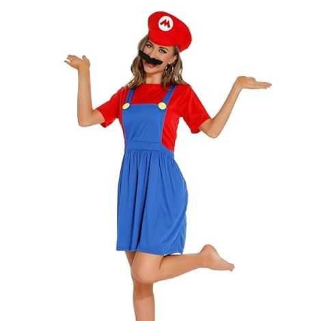 Дамски костюм Super Mario, дамски карнавален костюм