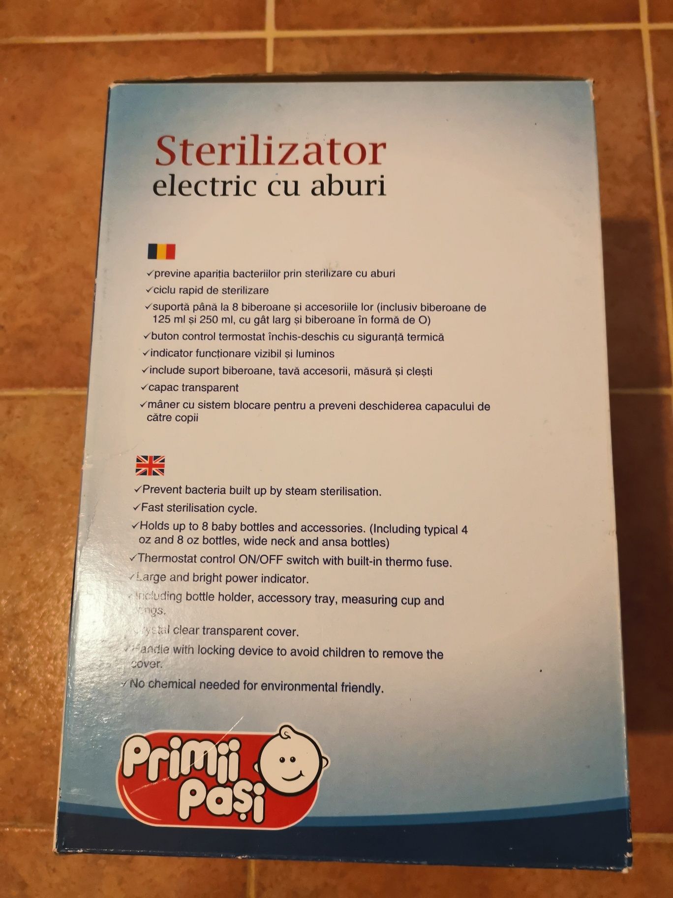 Sterilizator electric cu aburi