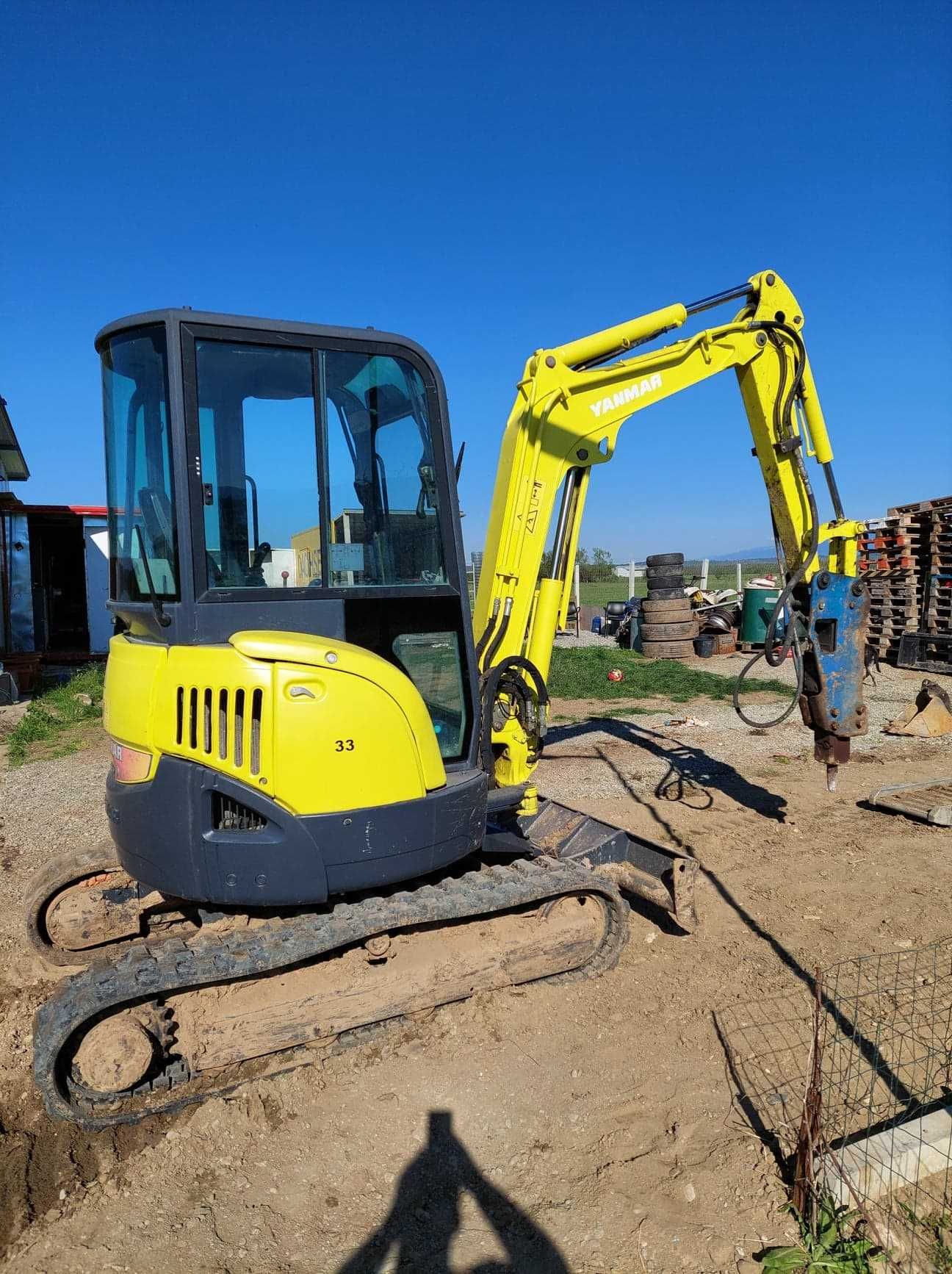 Inchiriez miniexcavator, buldoexcavator si bobcat