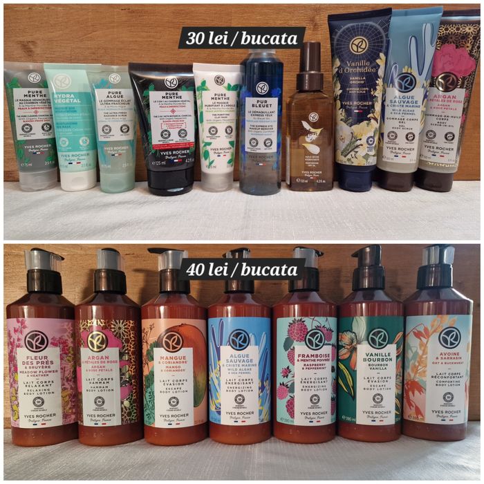 Gel dus sapun lichid lapte corp deodorant gomaj crema Yves Rocher