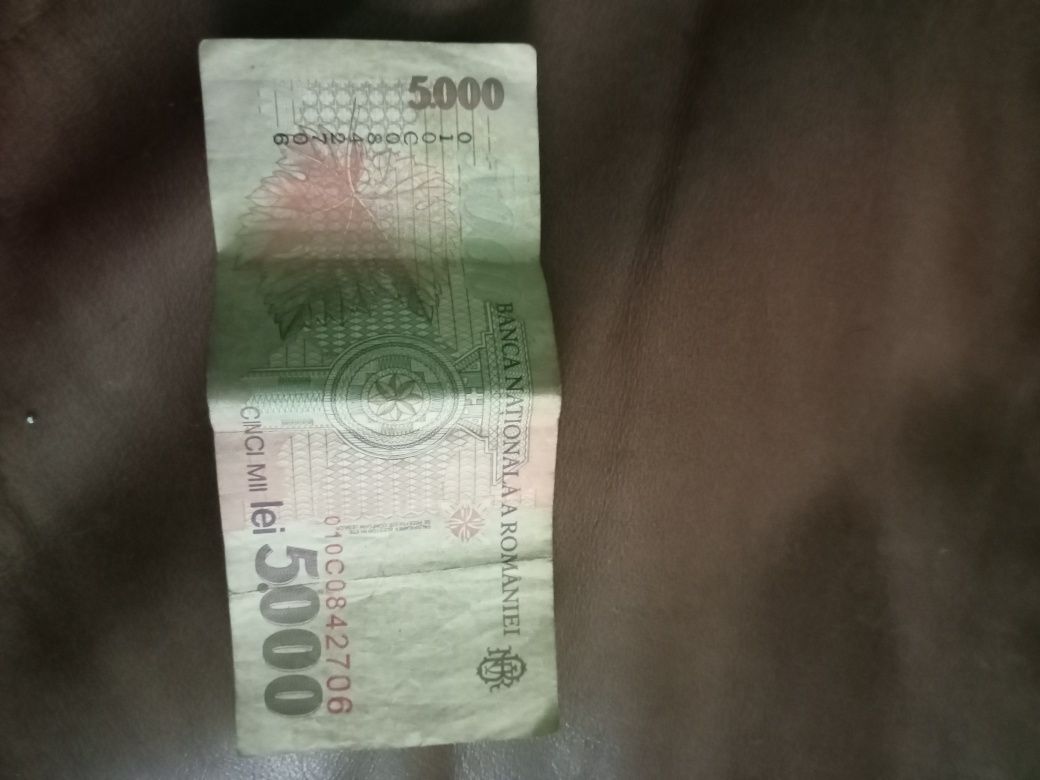 Vând bancnota de 5000 lei an 1998