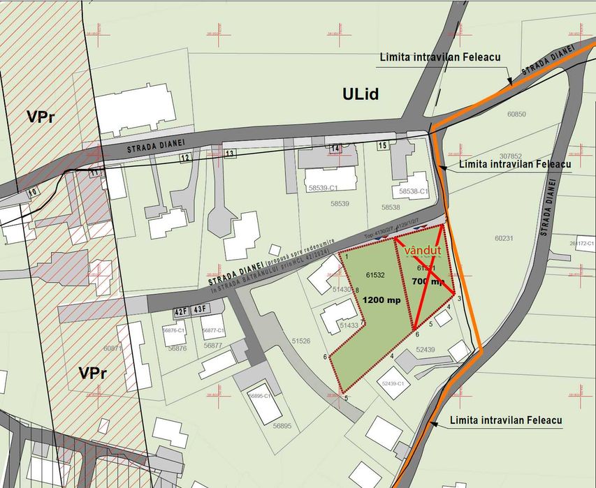 Teren de vânzare în Făget, pe limita Cluj-Napoca/Feleacu - Str Dianei