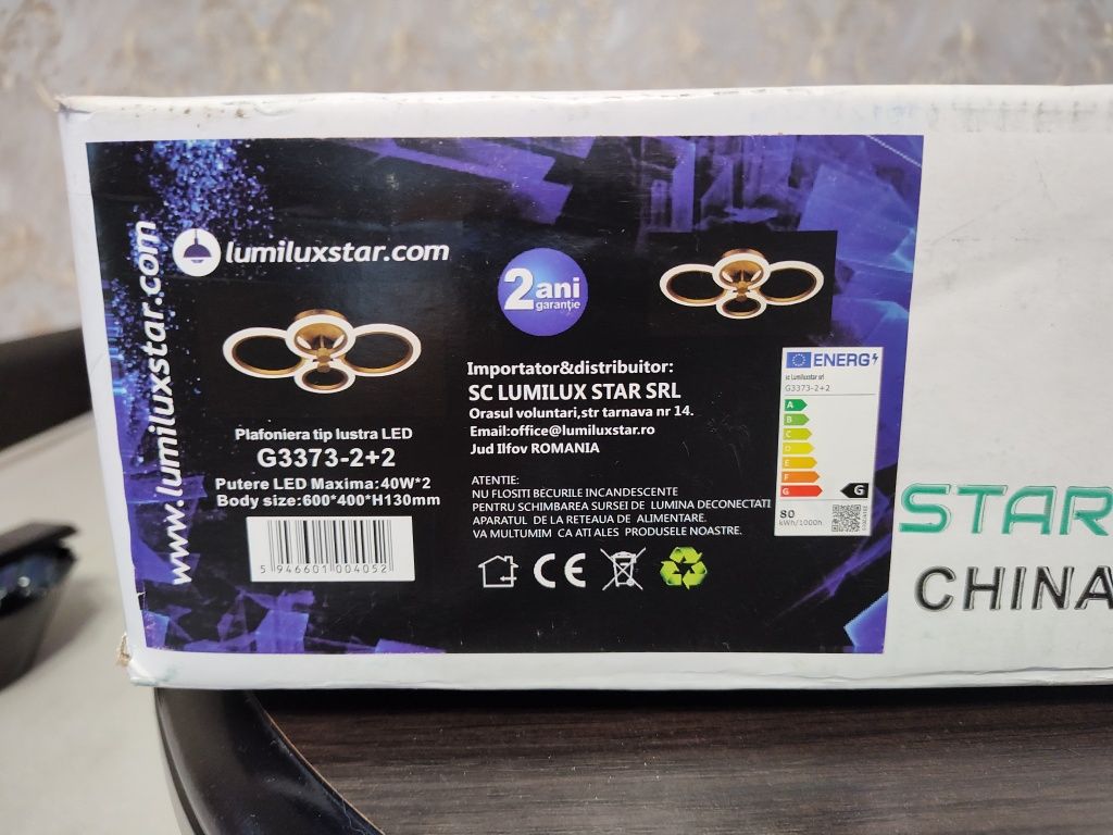 Lustre led cu telecomanda două cu 4 cercuri și una cu 2 cercuri noi