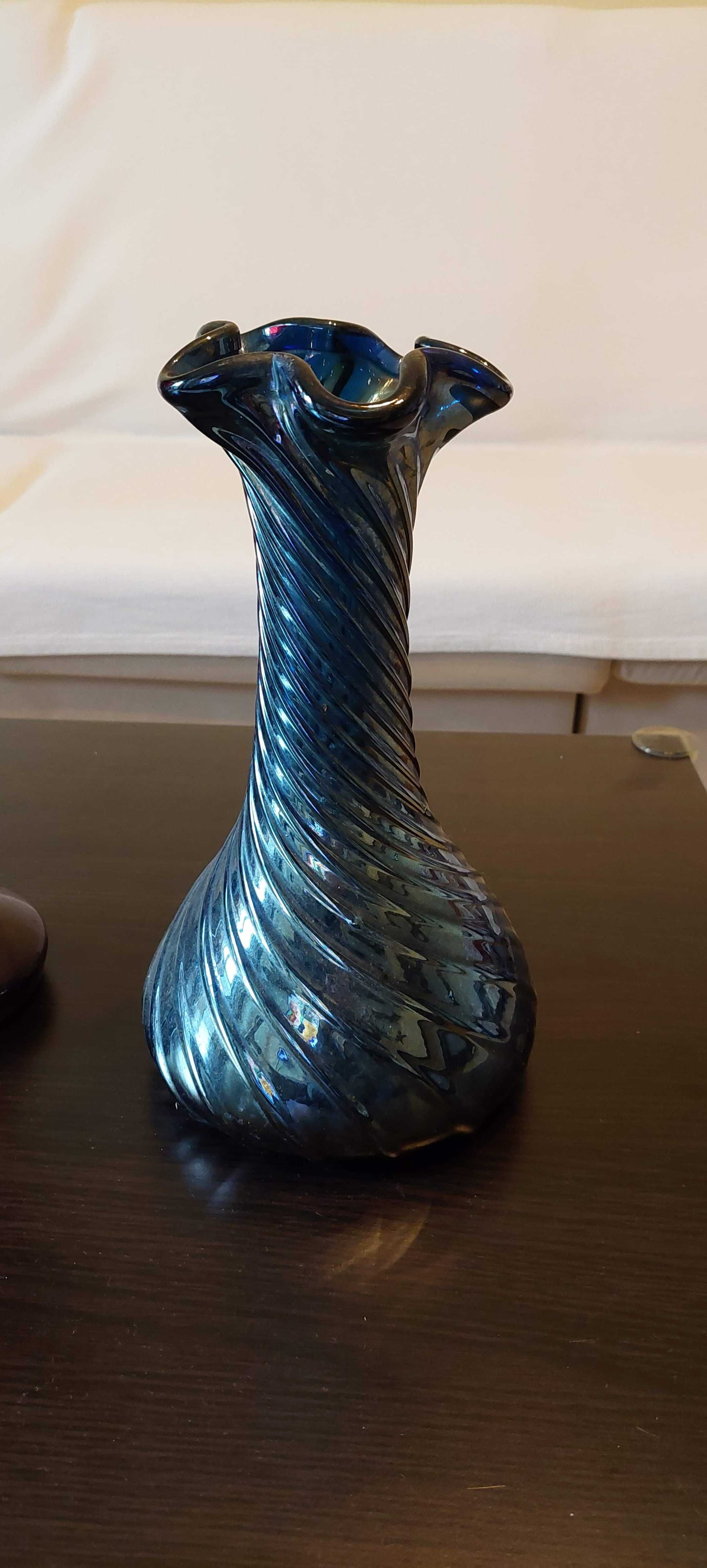 Vaza sticla mov-albastru - 30 cm -  model deosebit