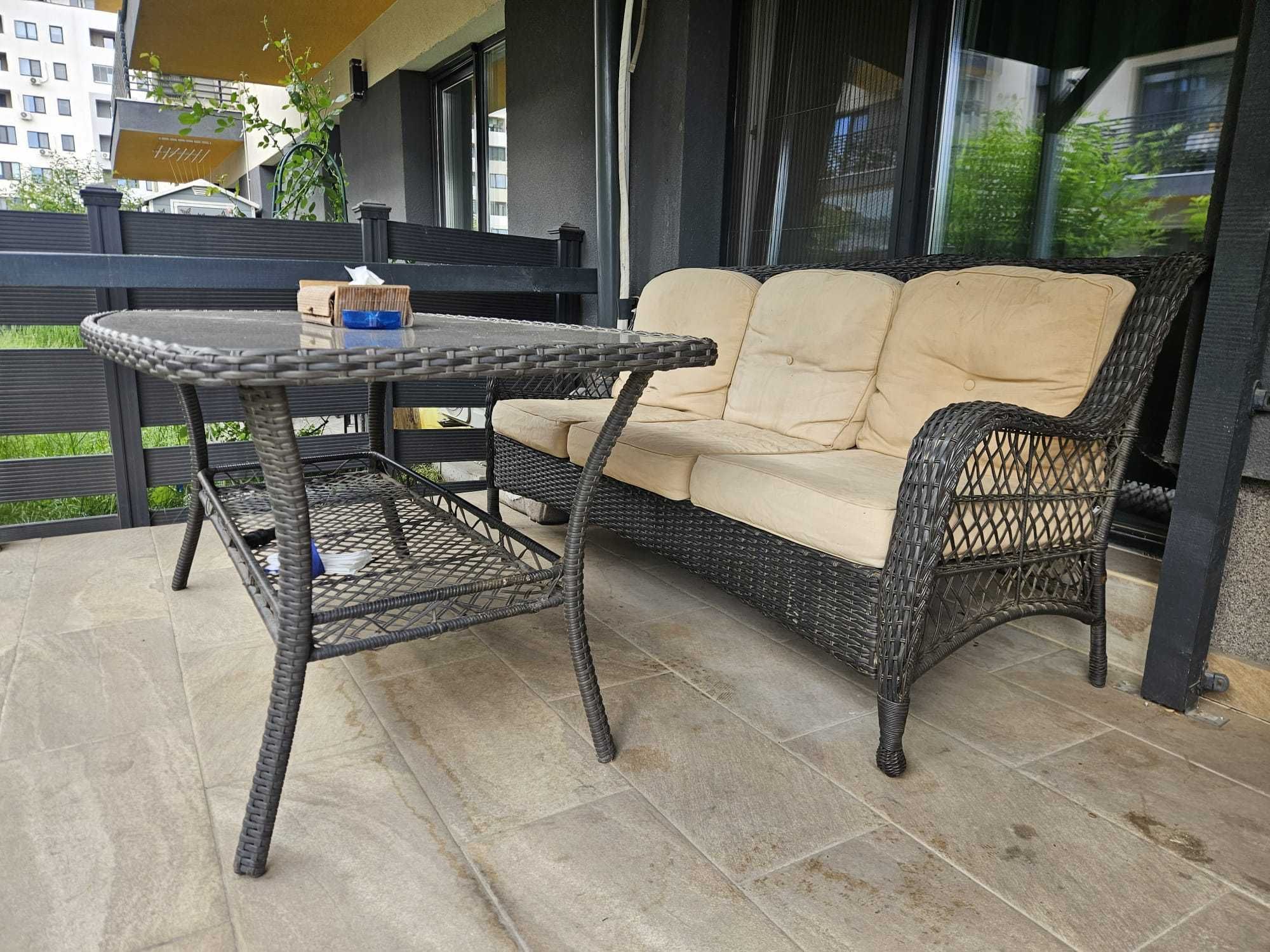 Mobilier de gradina/terasa. Canapea si masa de exterior