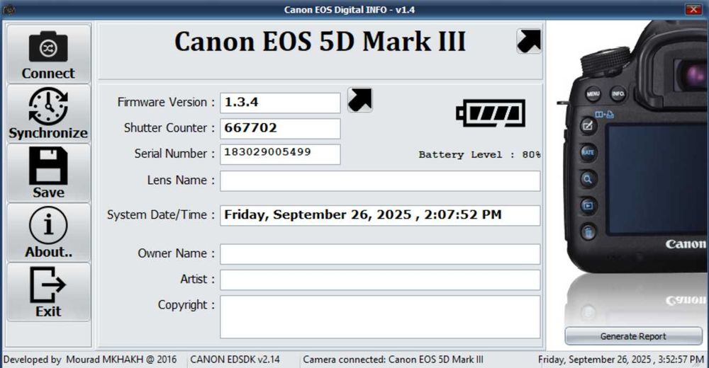 Canon EOS 5D mk III body