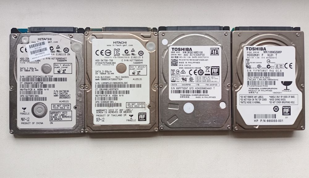 Жёсткие диски для ноутбуков